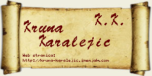 Kruna Karalejić vizit kartica